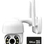 Câmera Ip WIFI, Speed Dome Externa, C/ Cartão De Memória 64GB, Motorizada, A Prova D´agua, Lente 3.6mm