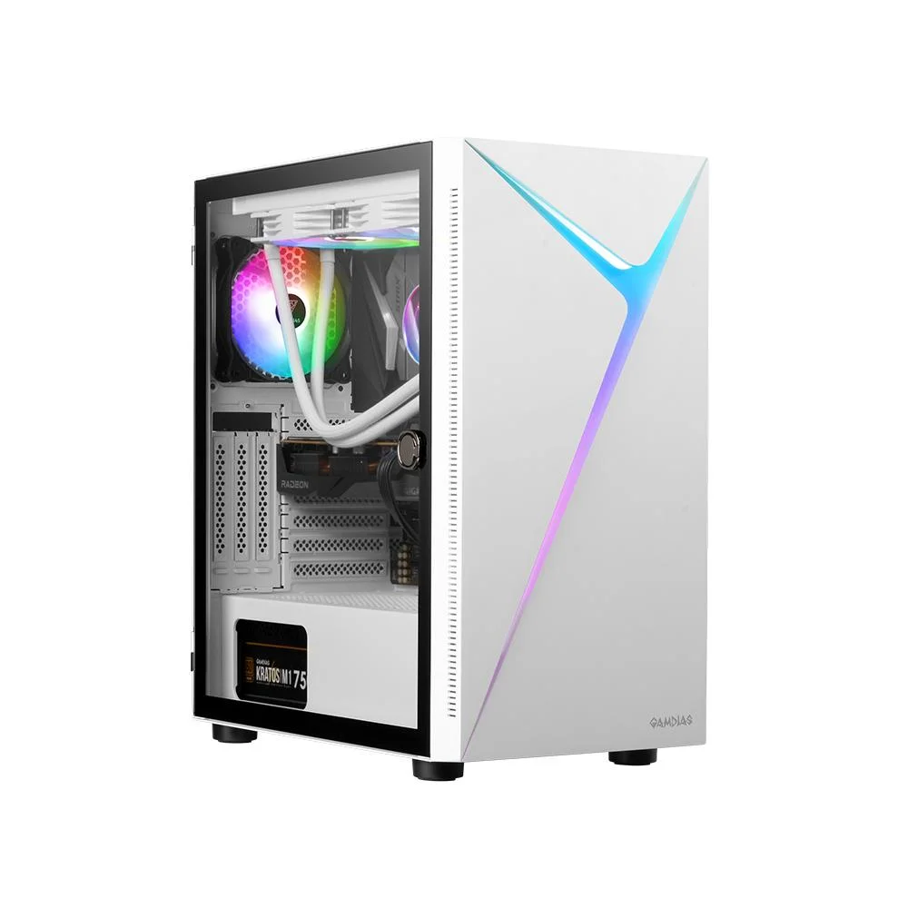 Gabinete Gamer Gamdias Argus, E4 Elite, Branco Gabinete Gamer Gamdias Argus, E4 Elite, Branco