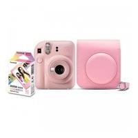 Kit Câmera Instax Mini 12 Rosa, Com 10 Filmes Macaron