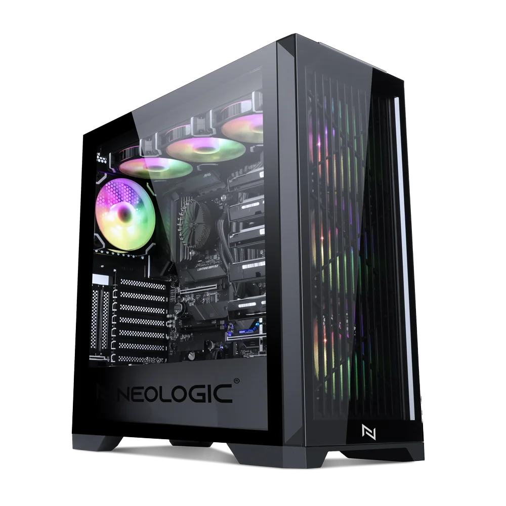 Gabinete Gamer Neologic Titan, ATX, Vidro Temperado, Com 3 Fans RGB, Preto - Nltitn Gabinete Gamer Neologic Titan, ATX, Vidro Temperado, Com 3 Fans RGB, Preto - Nltitn