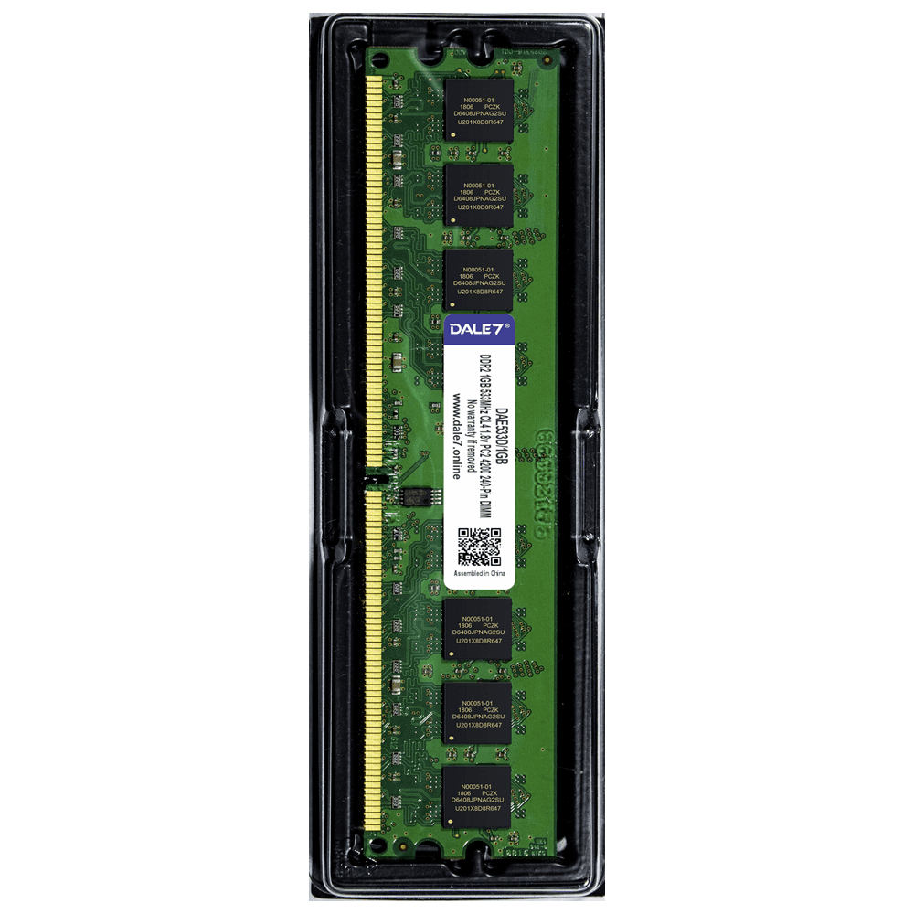 Memória Dale7, 1GB, 533Mhz, DDR2, Desktop, 1.8v