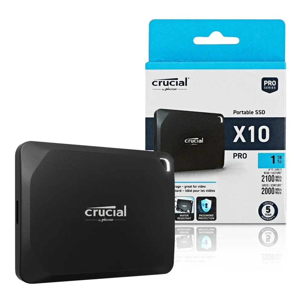 Crucia(クルーシャル)l X10 PRO 1TB ポータブルSSD SSD Externo Crucial Leit X10 Pro Series 1TB KaBuM