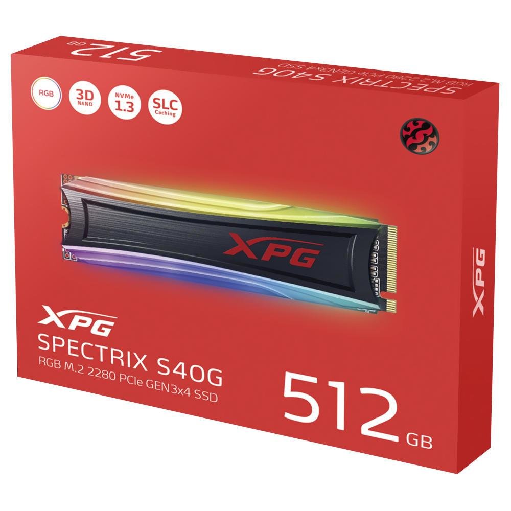 内蔵型SSD XPG SPECTRIX S40G 512GB M.2 SSD SSD Adata M2 512GB Xpg Spectrix S40g Nvme KaBuM