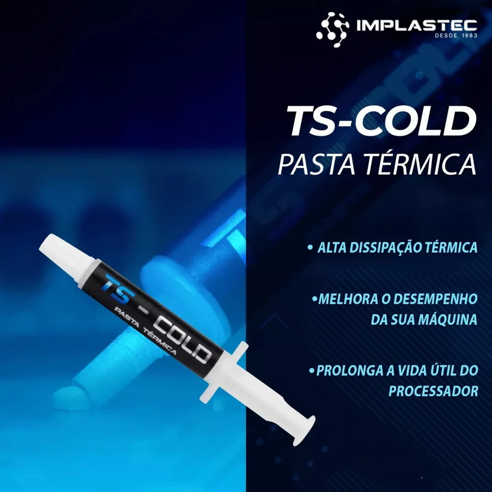 Pasta Térmica Implastec Ts Cold 105wmk 1g KaBuM