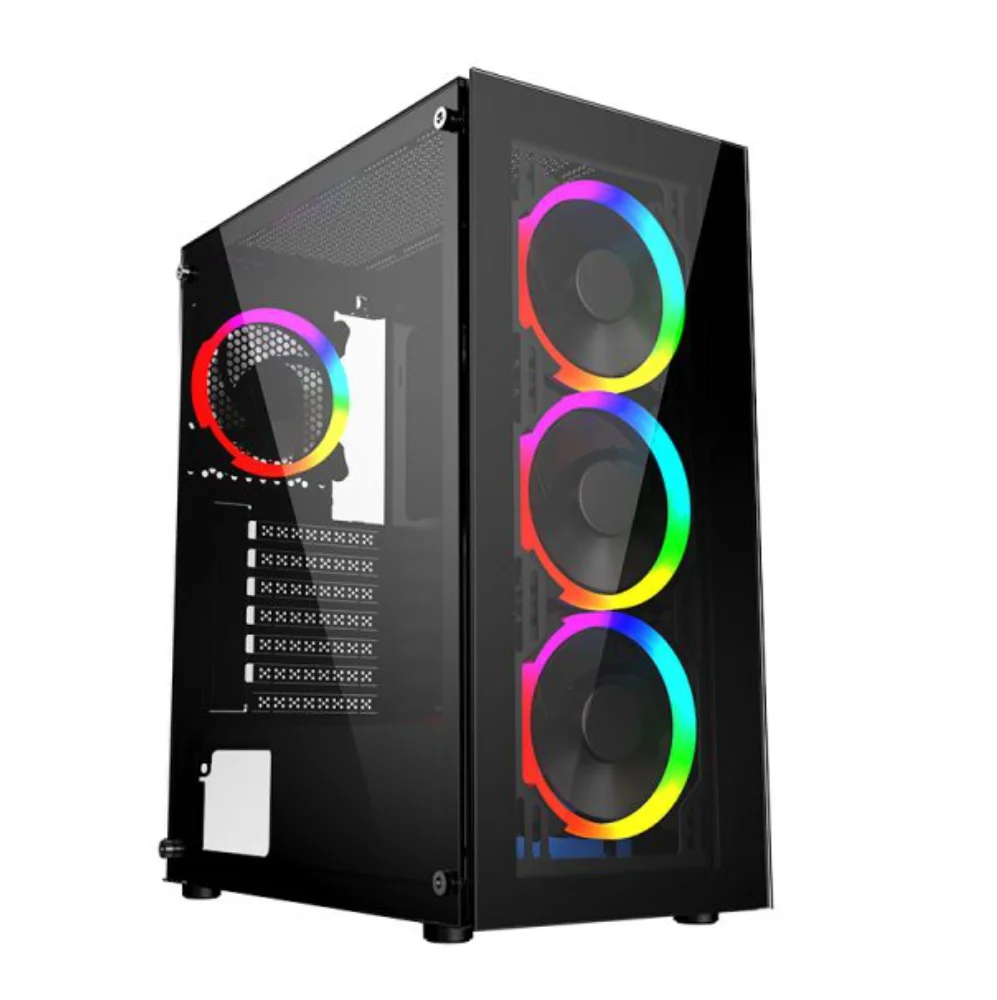 Gabinete Nexus Gamer Helium, Mid Tower, Acrílico Lateral, 3 Fans Frontais, Preto Gabinete Nexus Gamer Helium, Mid Tower, Acrílico Lateral, 3 Fans Frontais, Preto