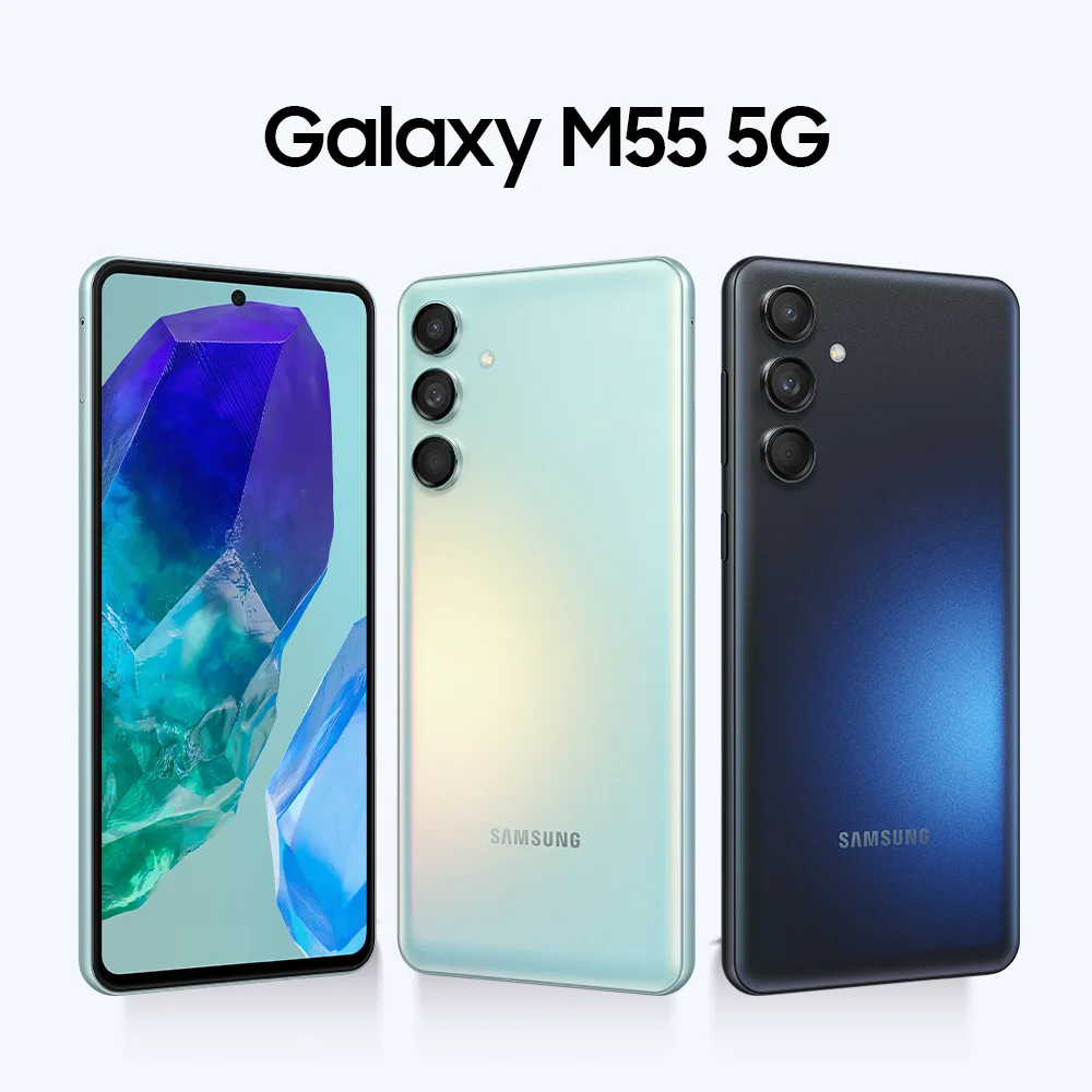 Smartphone Samsung Galaxy M55, 256GB, 8GB RAM, Câmera Tripla Até 50MP, Tela Super Amoled 6.7, Verde Claro Smartphone Samsung Galaxy M55, 256GB, 8GB RAM, Câmera Tripla Até 50MP, Tela Super Amoled 6.7, Verde Claro