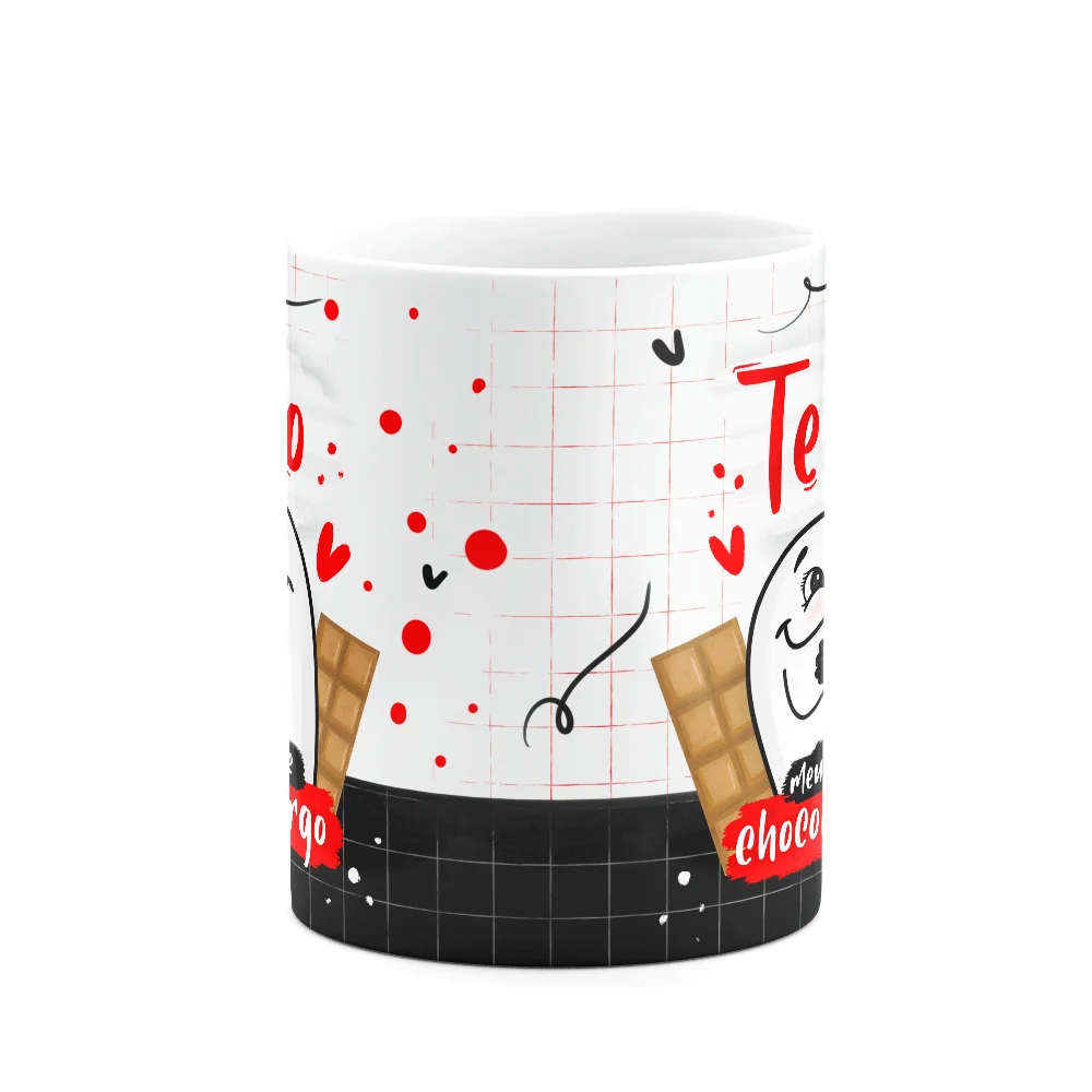 Caneca Flork Páscoa - Te Amo Meu Chocolate Amargo
