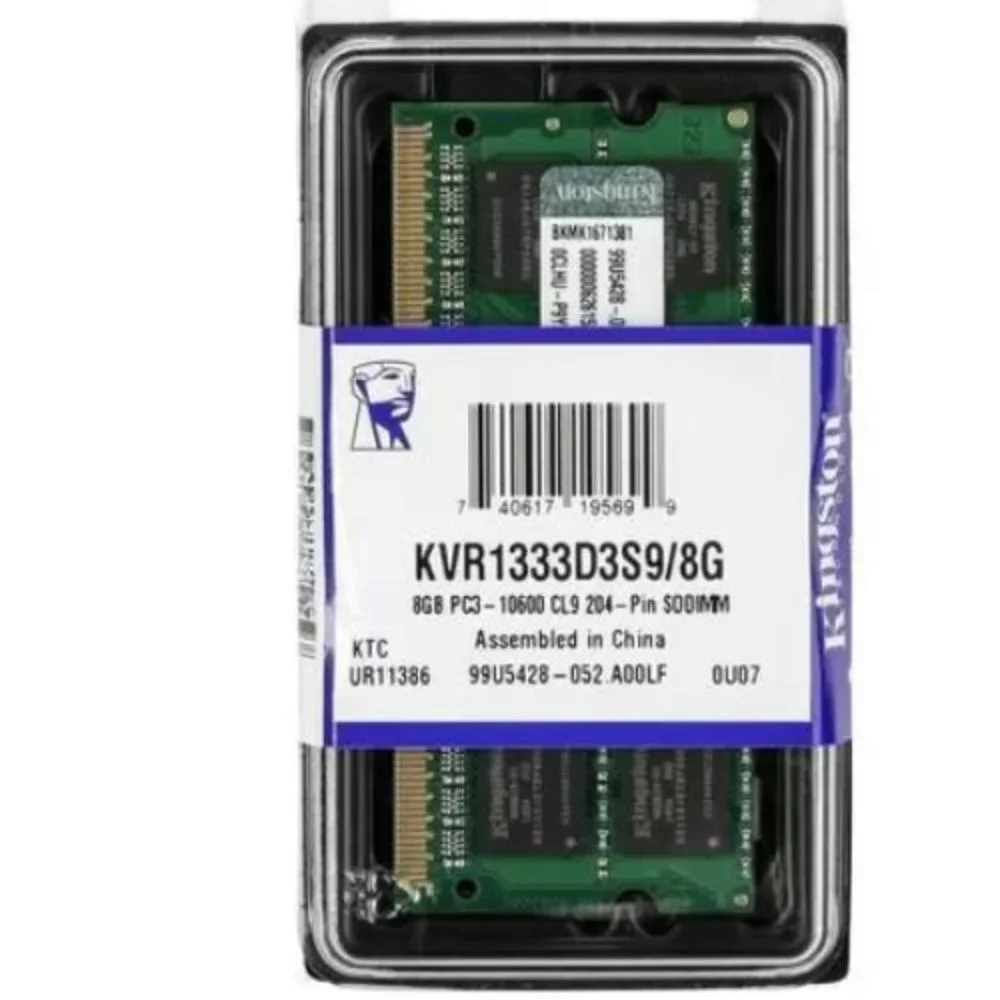 Memoria Kingston, 8GB, 1333Mhz, DDR3, Para Notebook - Kvr1333d3s9/8g Memoria Kingston, 8GB, 1333Mhz, DDR3, Para Notebook - Kvr1333d3s9/8g