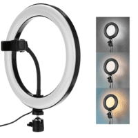 Iluminador Led Circular 10´´ Ring Light Live Usb Com Suporte De Celular