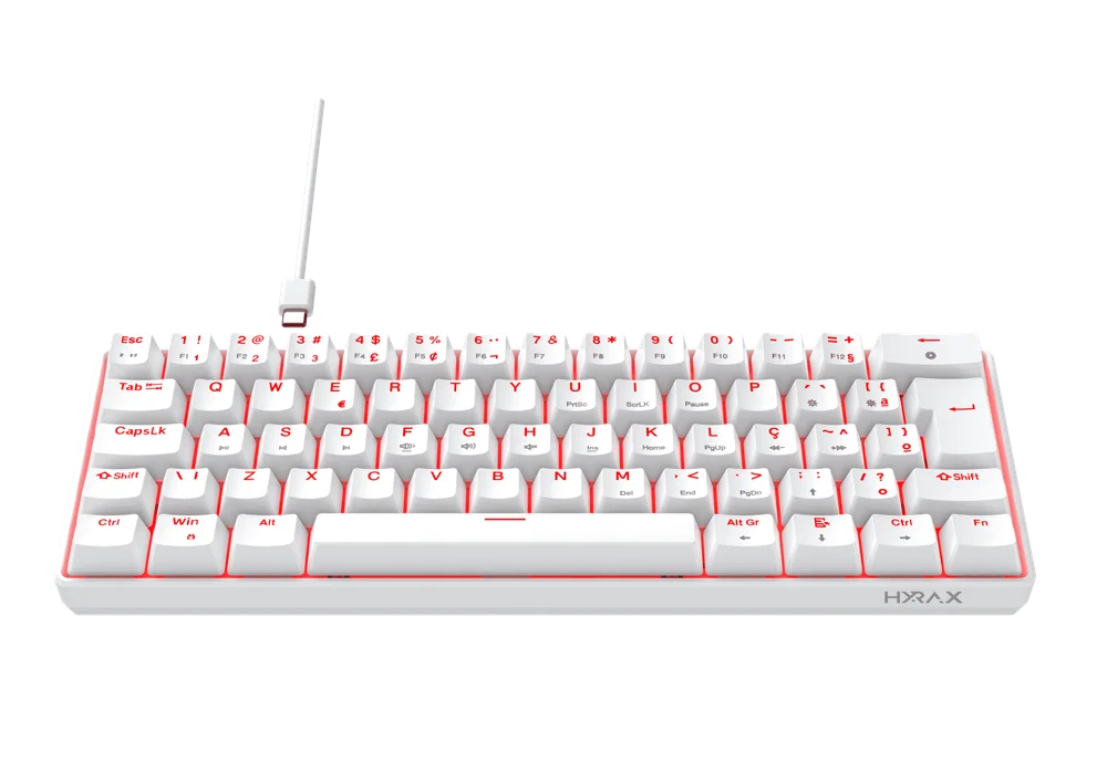 Teclado Mecânico Gamer Hyrax Huano AzulKaBuM