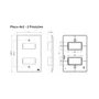 Conjunto Interruptor 4x2 | 1 Tecla Simples 10a + 1 Tomada 20a 250v.