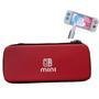 Estojo Case Bag Compatível Nintendo Switch Lite Jogo Acessórios + Pelicula Vidro Cor:vermelho;