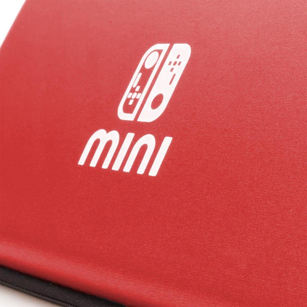 Estojo Case Bag Compatível Nintendo Switch Lite Jogo Acessórios + Pelicula Vidro Cor:vermelho;