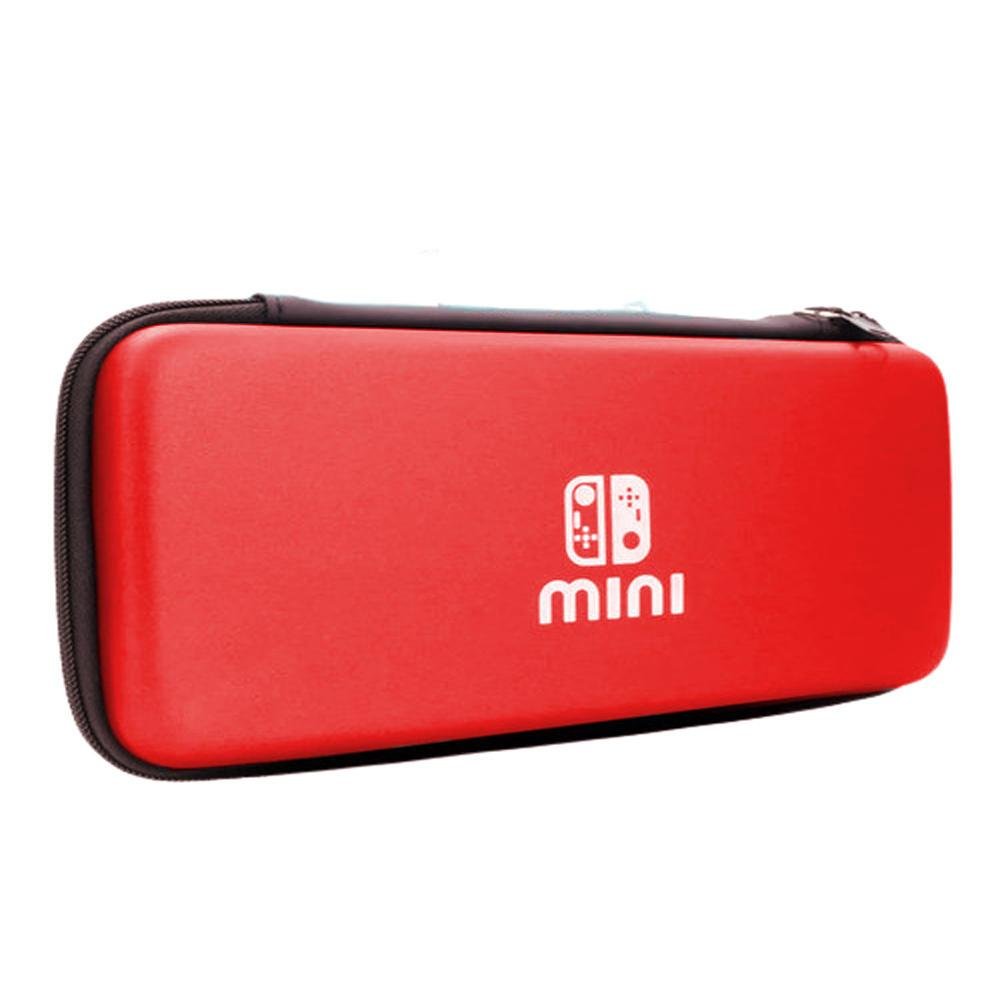 Estojo Case Bag Compatível Nintendo Switch Lite Jogo Acessórios + Pelicula Vidro Cor:vermelho;