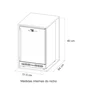 Cervejeira de Embutir Venax, 82L, Top Light, Touch, Porta Invertida, Preto, 127V