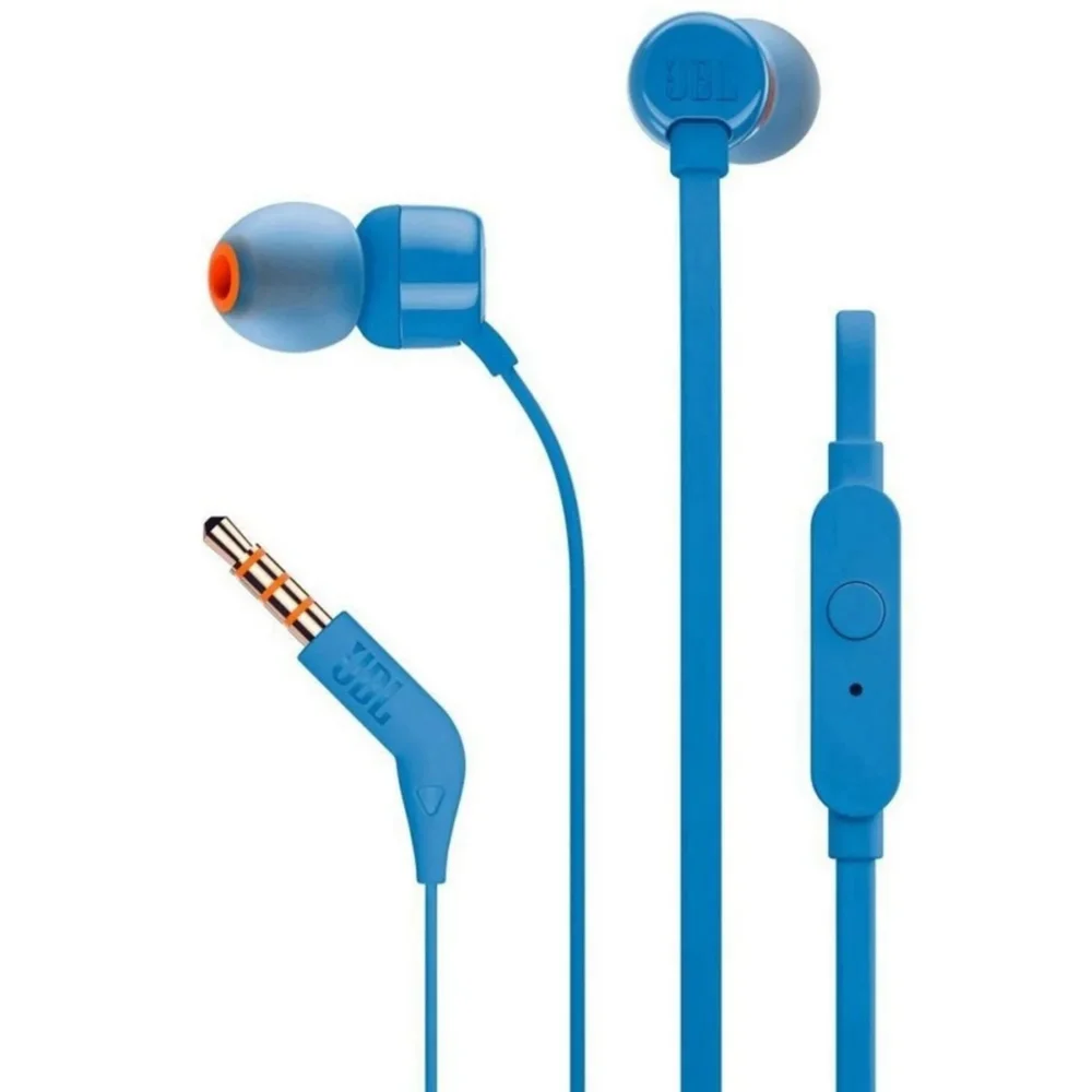 Fone De Ouvido Jbl Tune T110 / Com Fio - Azul