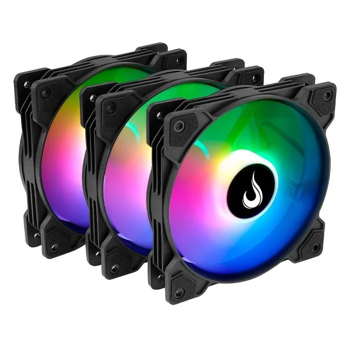 Kit Cooler Gabinete Rise Mode X C/ 3x Fans 120mm 1200 Rpm ARGB - RM-XLD-01-ARGB Kit Cooler Gabinete Rise Mode X C/ 3x Fans 120mm 1200 Rpm ARGB - RM-XLD-01-ARGB