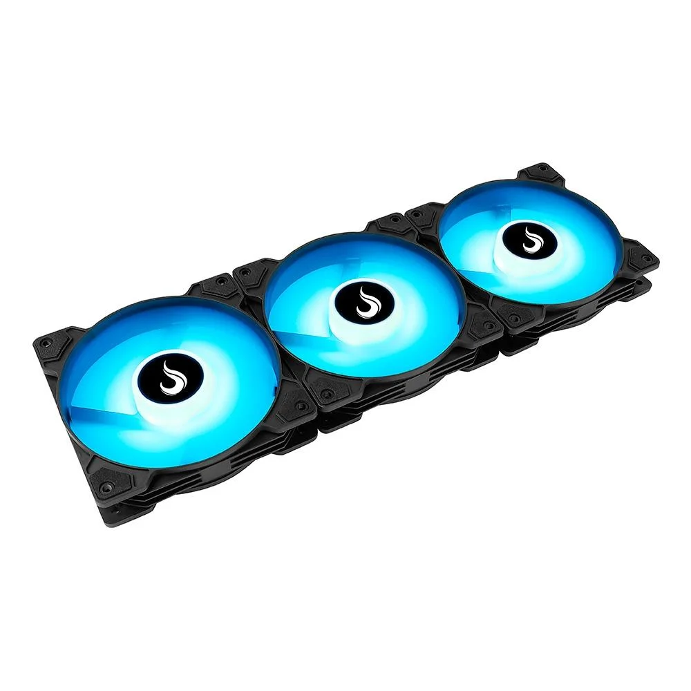 Kit Cooler Gabinete Rise Mode X C/ 3x Fans 120mm 1200 Rpm ARGB - RM-XLD-01-ARGB Kit Cooler Gabinete Rise Mode X C/ 3x Fans 120mm 1200 Rpm ARGB - RM-XLD-01-ARGB