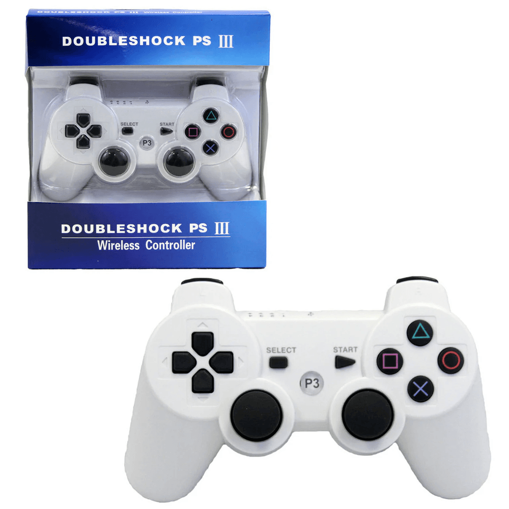 Kit 2 Controle Playstation 3 Ps3 Sem Fio Preto/branco Dual Kit 2 Controle Playstation 3 Ps3 Sem Fio Preto/branco Dual