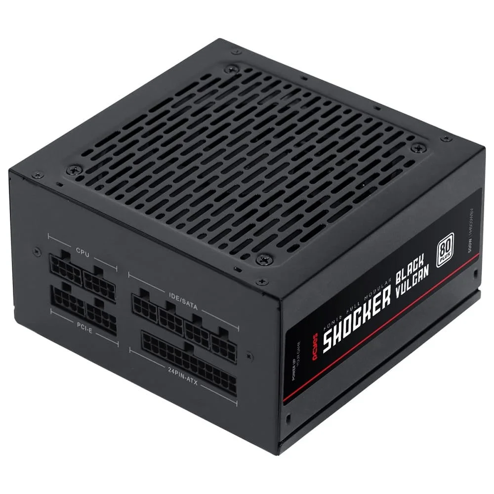 Fonte De Alimentação Gamer PCyes Shocker Full Modular 500w 80 Plus White - Black Vulcan Fonte De Alimentação Gamer PCyes Shocker Full Modular 500w 80 Plus White - Black Vulcan