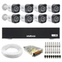 Kit 8 Câmeras Tudo Forte Tf 2020 B Full Hd 1080p Bullet Visão Noturna 20m Proteção Ip66 + Dvr Intelbras Mhdx 3008-c 8 Canais.