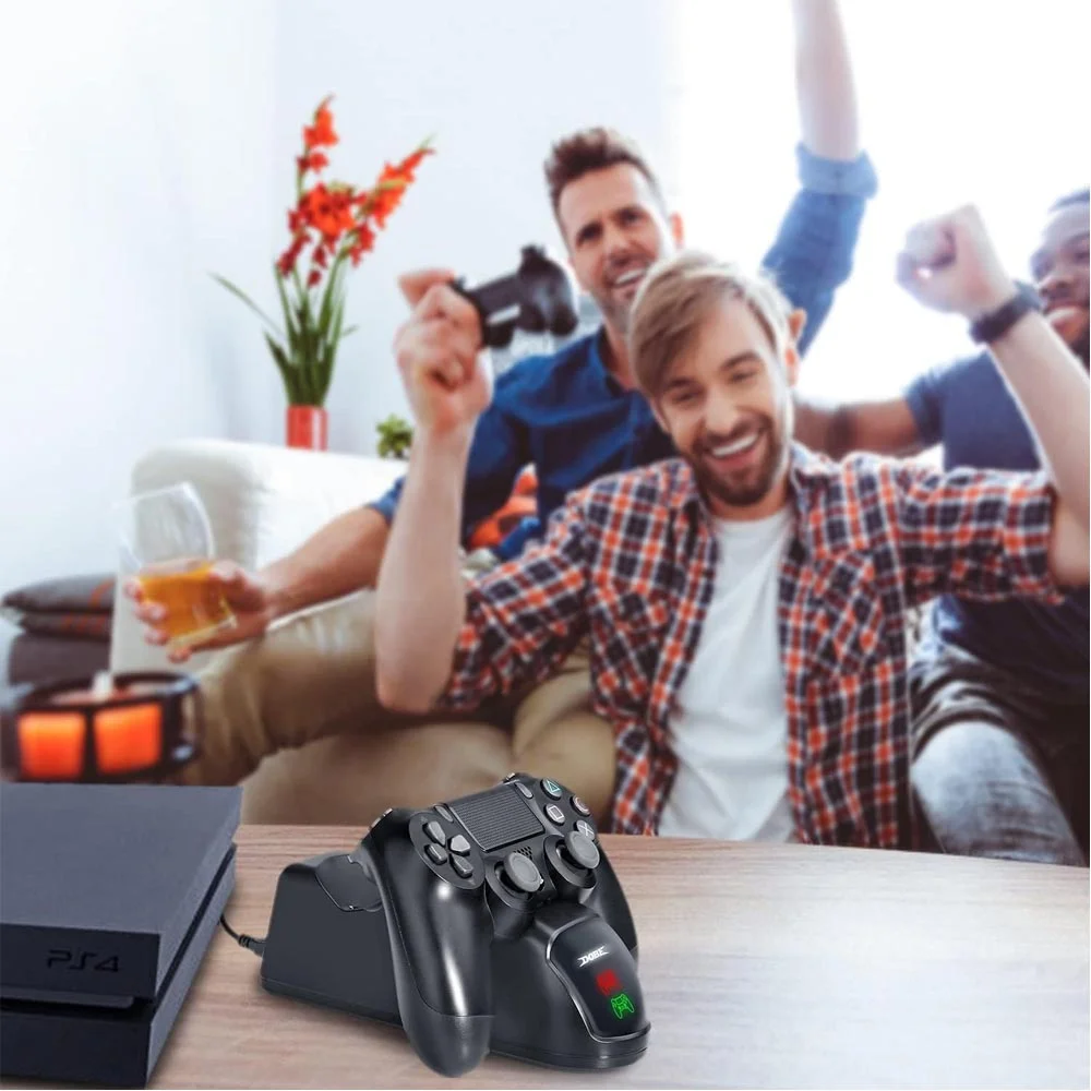 Base Dock Carregador Duplo 2 Controles Ps4 / Slim / Pro Base Dock Carregador Duplo 2 Controles Ps4 / Slim / Pro