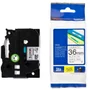 Fita Brother 36mm Preto E Branco Para Rotuladores Tze261
