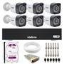 Kit 6 Câmeras Tudo Forte Tf 2020 B Full Hd 1080p Bullet Visão Noturna 20m Proteção Ip66 + Dvr Gravador Intelbras Mhdx 1108-c 8 Canais + Hd 2TB Purple