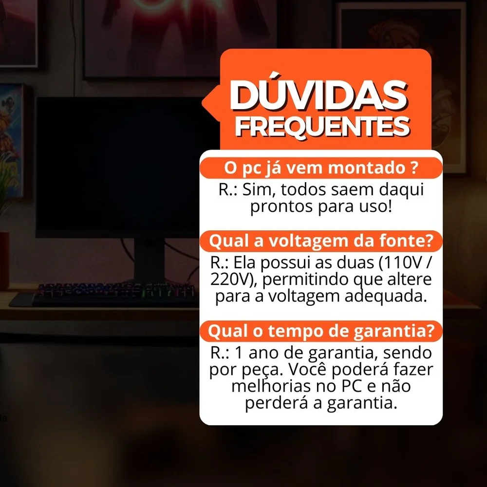 "Computador Gamer Completo Balão.info Intel Core I5 SSD 240GB 8GB Teclado Mouse Mouse Pad E Headset Gamer Monitor 24"" WINDOWS 10 Pro Trial" - view 5