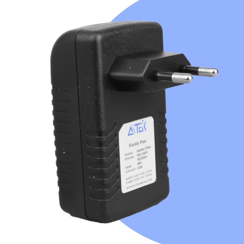 Fonte De Alimentação Rj45 Poe Lan Adaptador 48v Bivolt