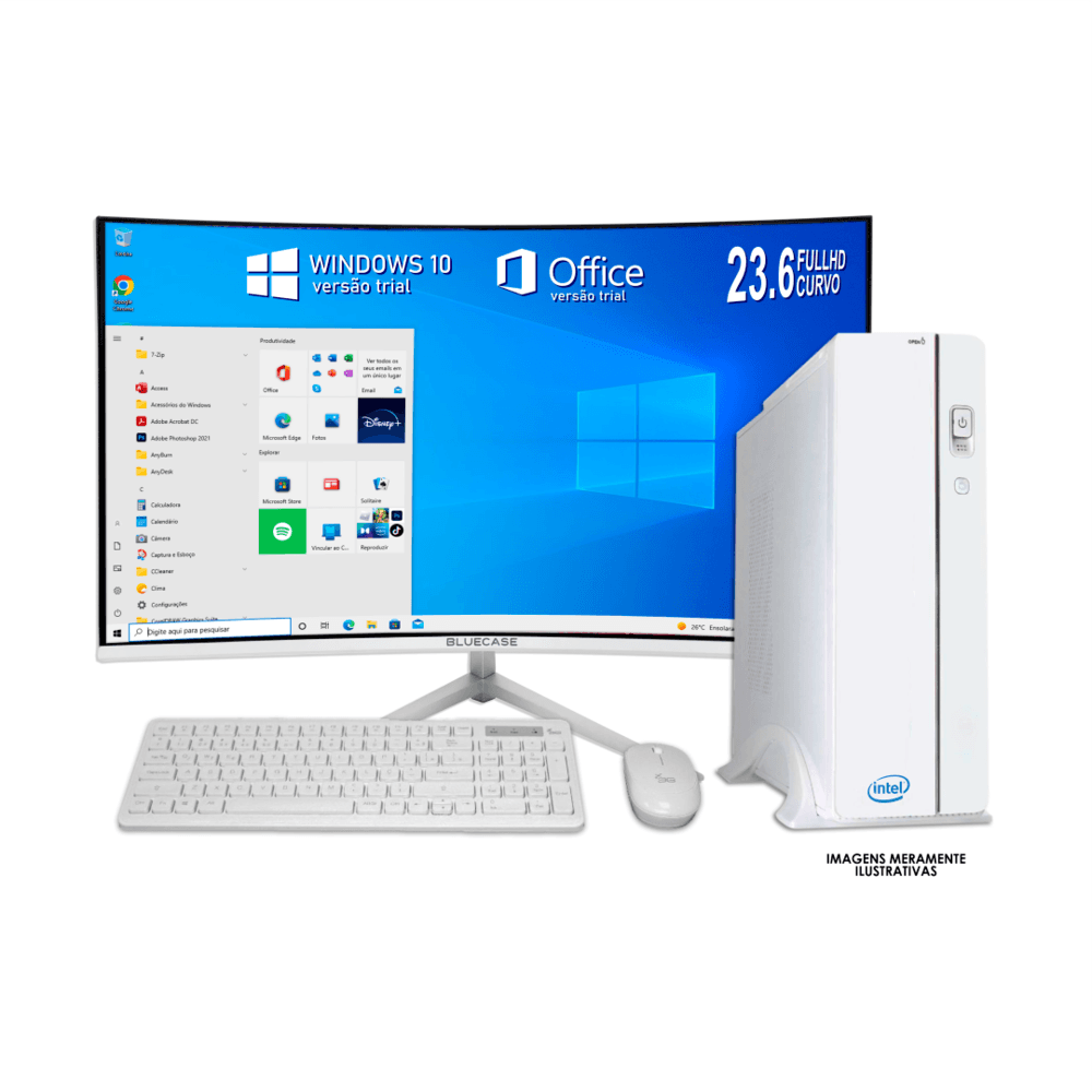 Computador Gamer PC Slim Branco I7 8 32gb Ram