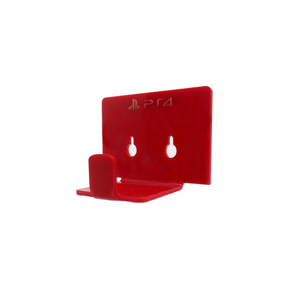 Suporte Controle Parede Playstation 4 - Ps4 - Material Acrílico Vermelho Suporte Controle Parede Playstation 4 - Ps4 - Material Acrílico Vermelho