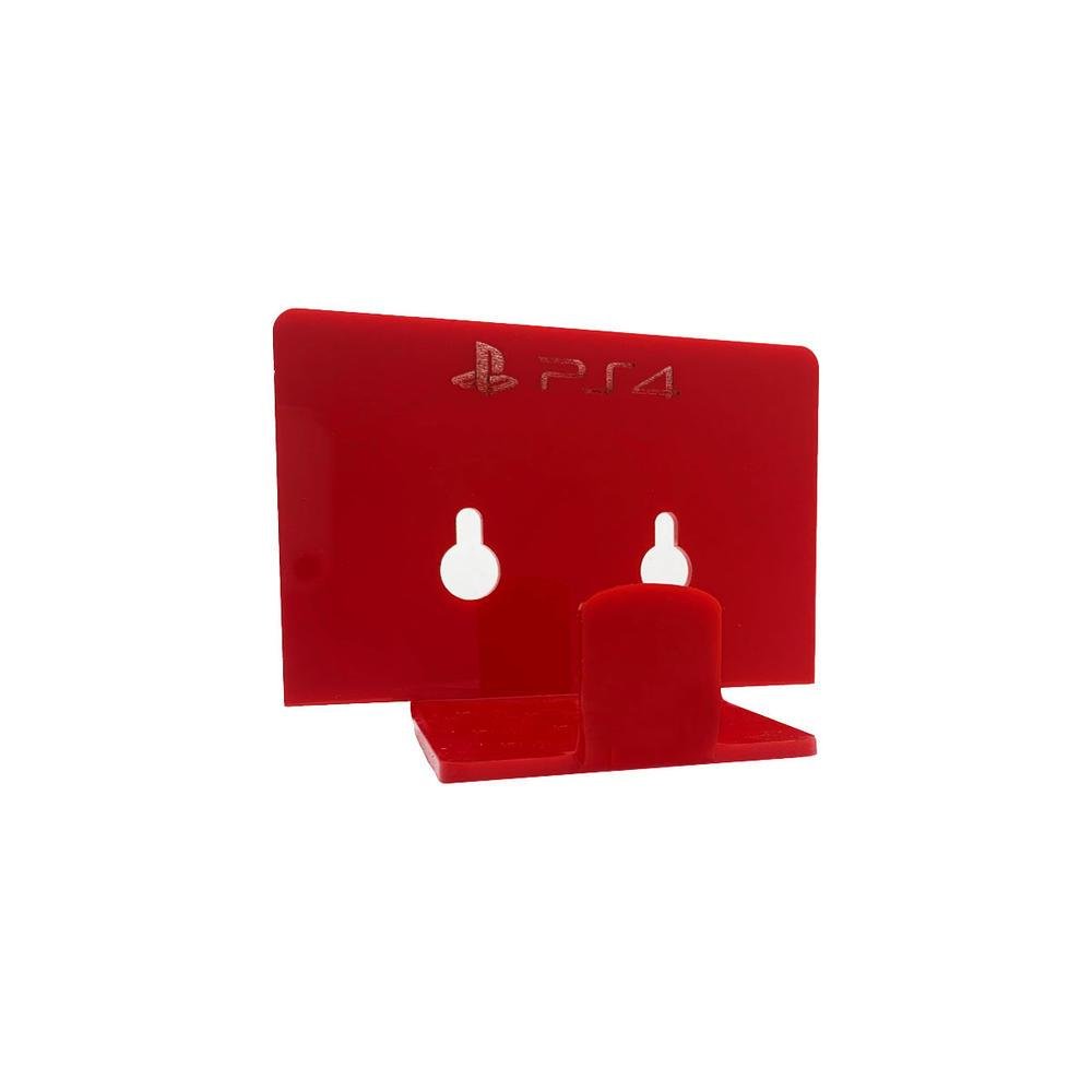 Suporte Controle Parede Playstation 4 - Ps4 - Material Acrílico Vermelho Suporte Controle Parede Playstation 4 - Ps4 - Material Acrílico Vermelho