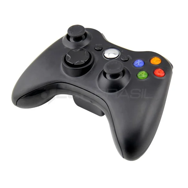 Controle Sem Fio XBOX 360 Para Computador Notebook Playstation 3 + Receiver Preto Controle Sem Fio XBOX 360 Para Computador Notebook Playstation 3 + Receiver Preto