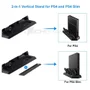 Base Suporte Cooler Carregador 3 Usb Playstation 4 Slim Fat