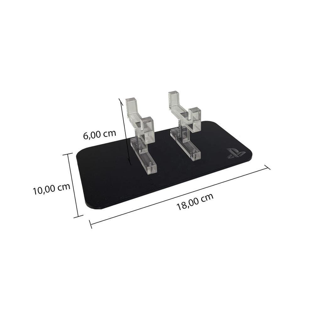 Suporte Controle Bancada Playstation 4 - Ps4 - Material Acrílico Preto Suporte Controle Bancada Playstation 4 - Ps4 - Material Acrílico Preto