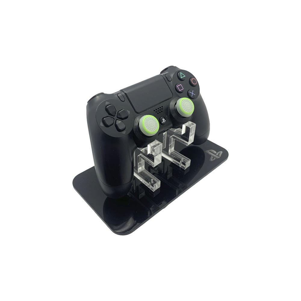 Suporte Controle Bancada Playstation 4 - Ps4 - Material Acrílico Preto Suporte Controle Bancada Playstation 4 - Ps4 - Material Acrílico Preto
