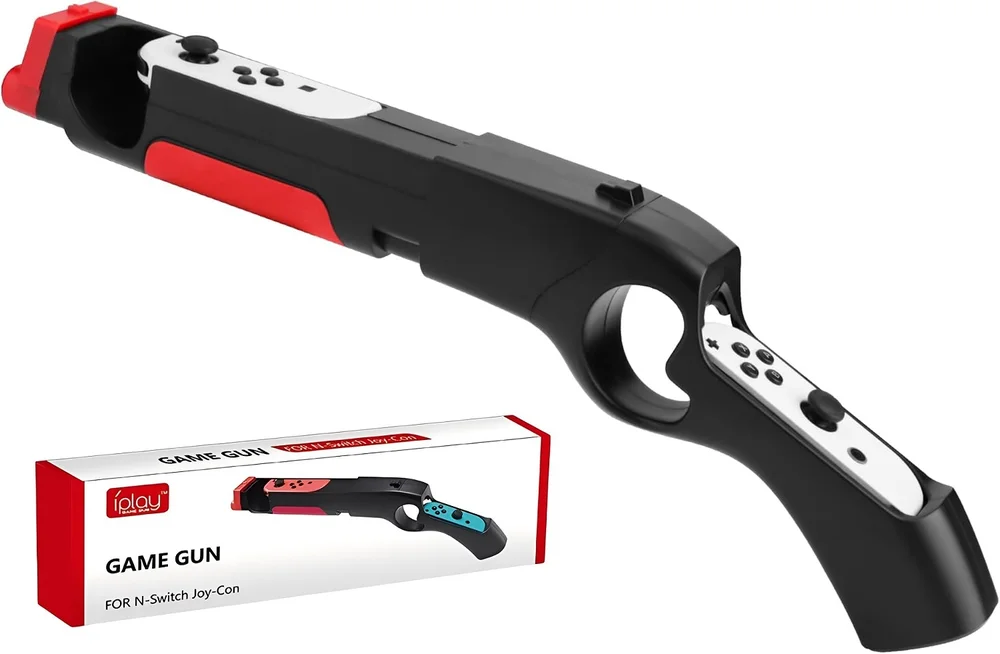 Grip Pistola Rifle Suporte Para Nintendo Switch Joy-con Preta Grip Pistola Rifle Suporte Para Nintendo Switch Joy-con Preta