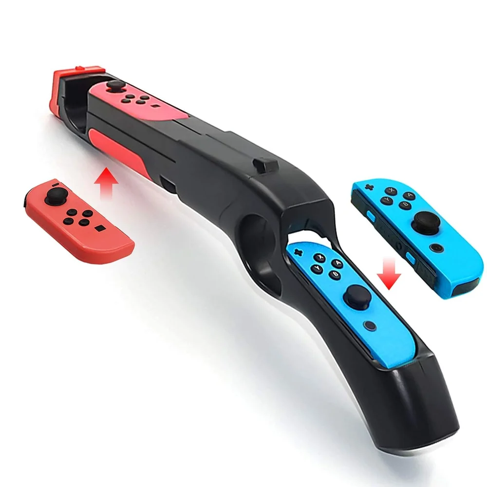 Grip Pistola Rifle Suporte Para Nintendo Switch Joy-con Preta Grip Pistola Rifle Suporte Para Nintendo Switch Joy-con Preta