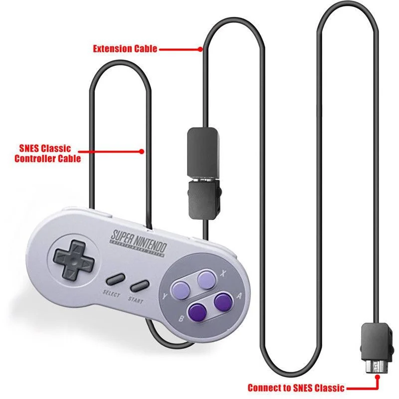 Cabo Extensor Controle Nintendo Nintendinho Nes Classic 3m Cabo Extensor Controle Nintendo Nintendinho Nes Classic 3m