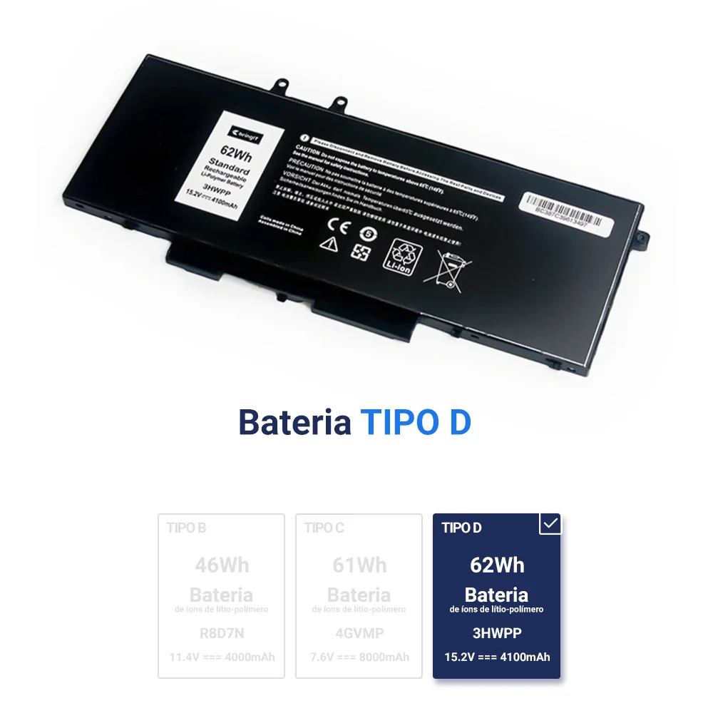 Bateria Para Notebook Dell Latitude 5410 15.2v Bateria Para Notebook Dell Latitude 5410 15.2v