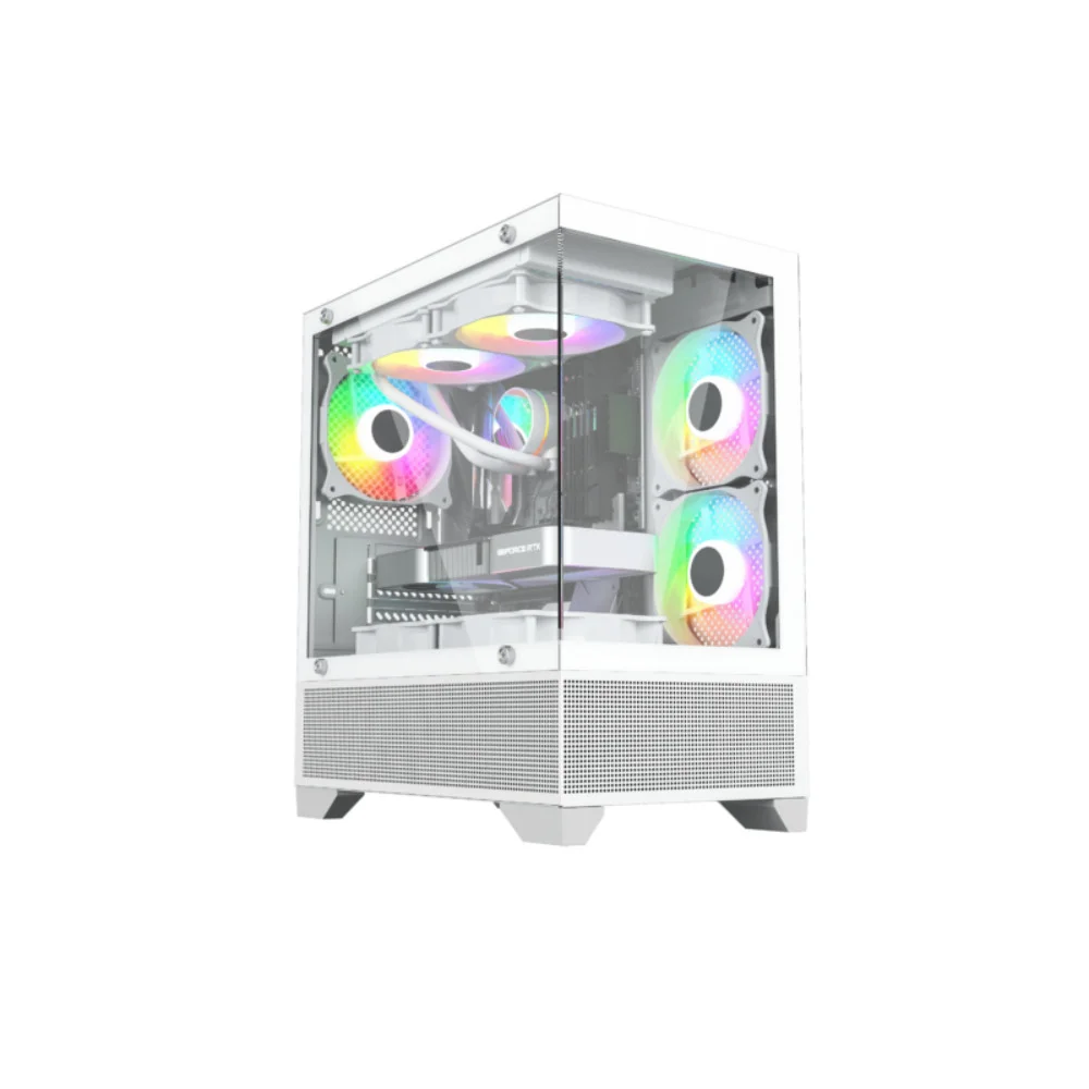 Gabinete Liketec Kingdom Snow Mid Tower Vidro Temperado Usb S/fan Branco Gabinete Liketec Kingdom Snow Mid Tower Vidro Temperado Usb S/fan Branco