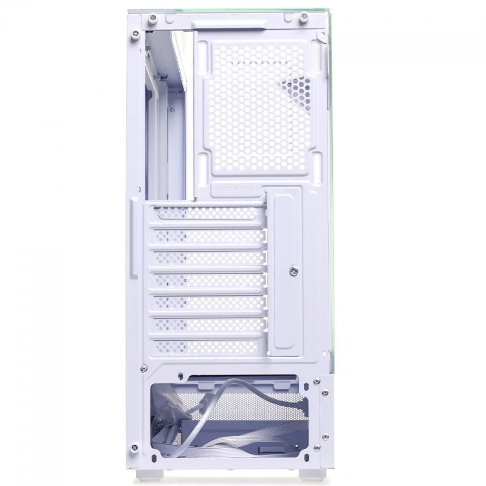 Gabinete Liketec Kingdom Snow Mid Tower Vidro Temperado Usb S/fan Branco Gabinete Liketec Kingdom Snow Mid Tower Vidro Temperado Usb S/fan Branco