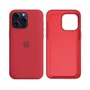 Capa Capinha Case Silicone Cover Premium Aveludada Com Logo Compatível Iphone 14 Pro Max Vermelho