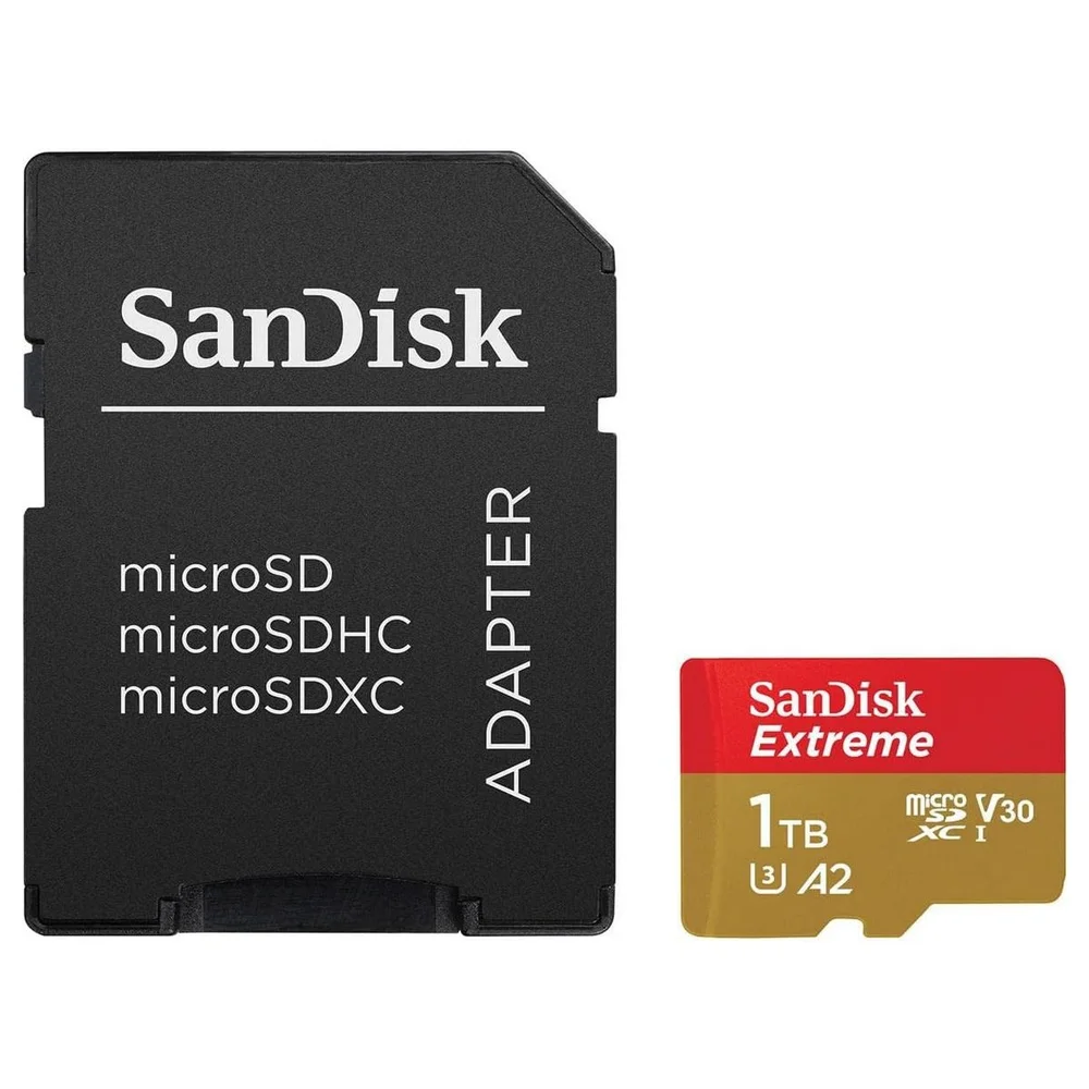 Cartão De Memória Sandisk Extreme Microsdxc 1TB 190-130mb