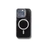 Capa Capinha Case Brilho Luxo Glitter Premium Magsafe Magnética Com Suporte Bracket Para Iphone 13 Pro - Preto