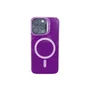 Capa Capinha Case Brilho Luxo Glitter Premium Magsafe Magnética Com Suporte Bracket Para Iphone 13 Pro - Roxo