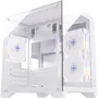 Gabinete Gamer Fortrek Clarity Branco Lateral Vidro