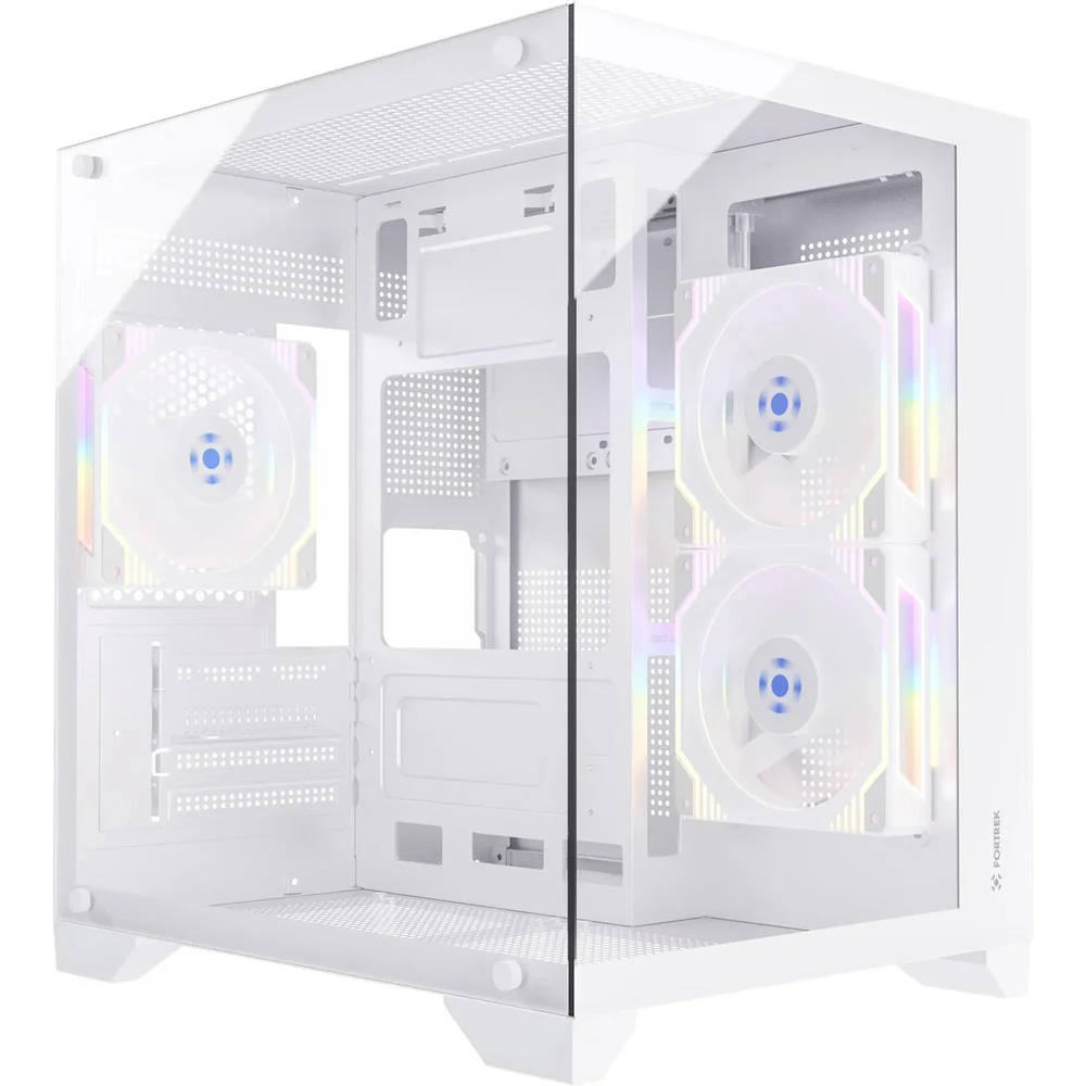 Gabinete Gamer Fortrek Clarity Branco Lateral Vidro Gabinete Gamer Fortrek Clarity Branco Lateral Vidro