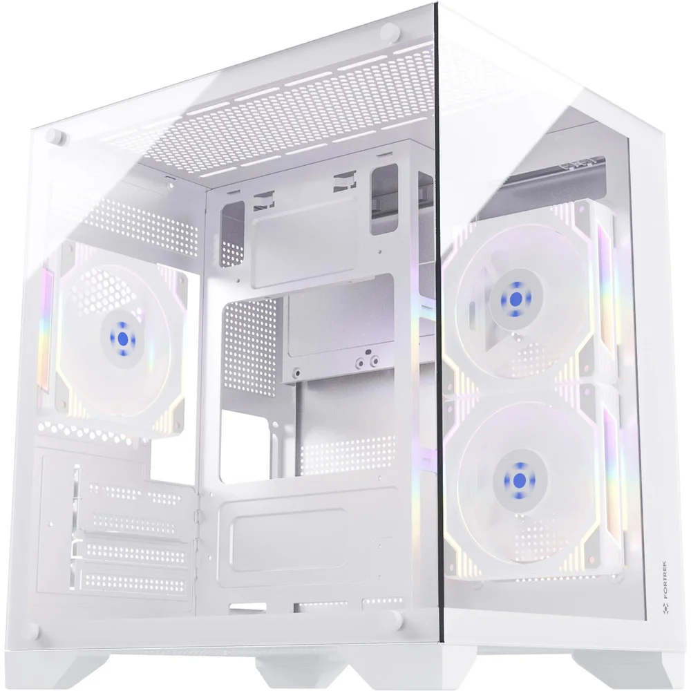 Gabinete Gamer Fortrek Clarity Branco Lateral Vidro Gabinete Gamer Fortrek Clarity Branco Lateral Vidro